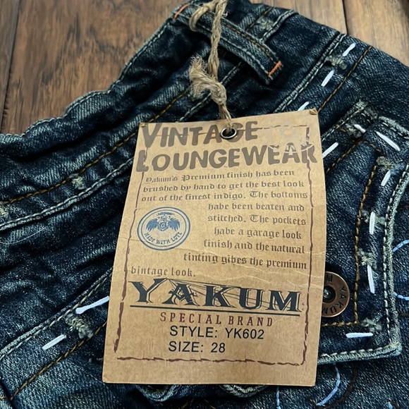 Yakum Jeans Vintage Loungewear size 27 and 28 new with tags - Picture 4 of 4